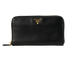 Prada Logo Continental Wallet, &pound;140, Accessories, Black, Leather, Front view